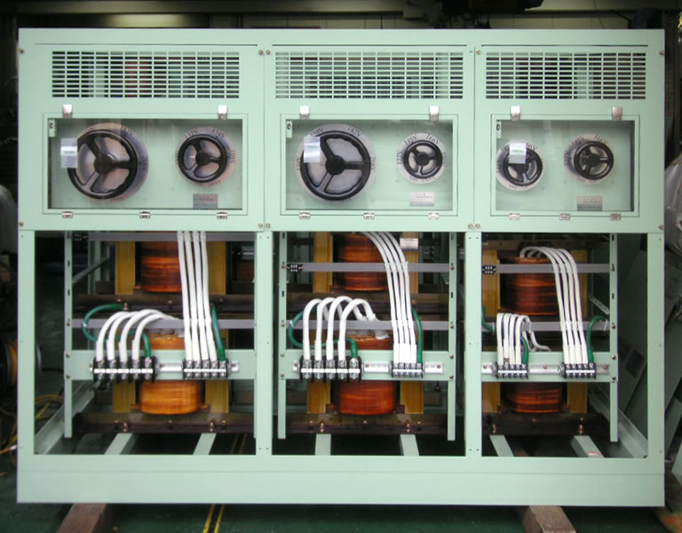 Tap changing transformer cabinet